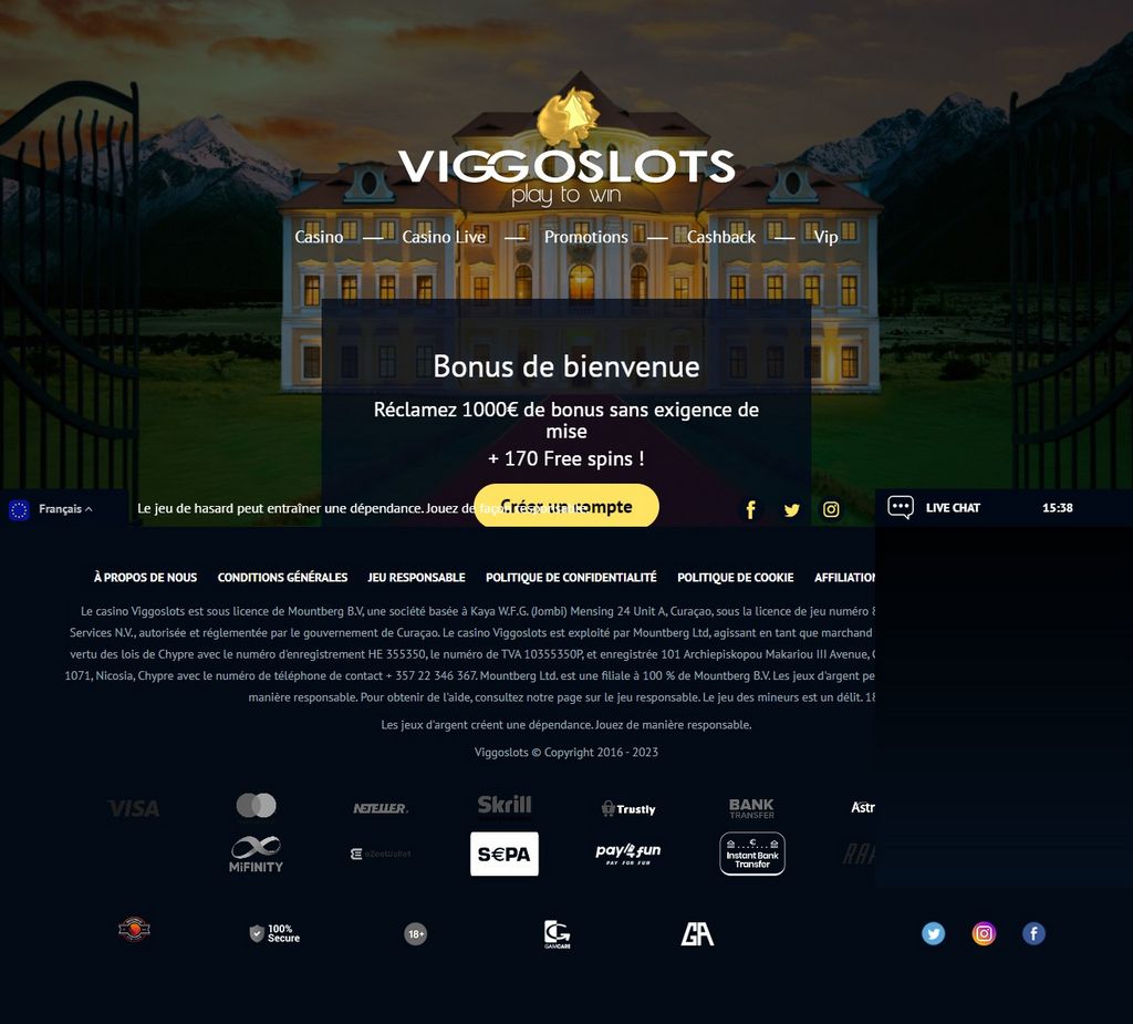 Programme de récompense du site de casino ViggoSlots